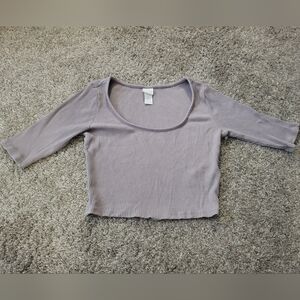 Women's H&M Ribbed Lavender Blouse